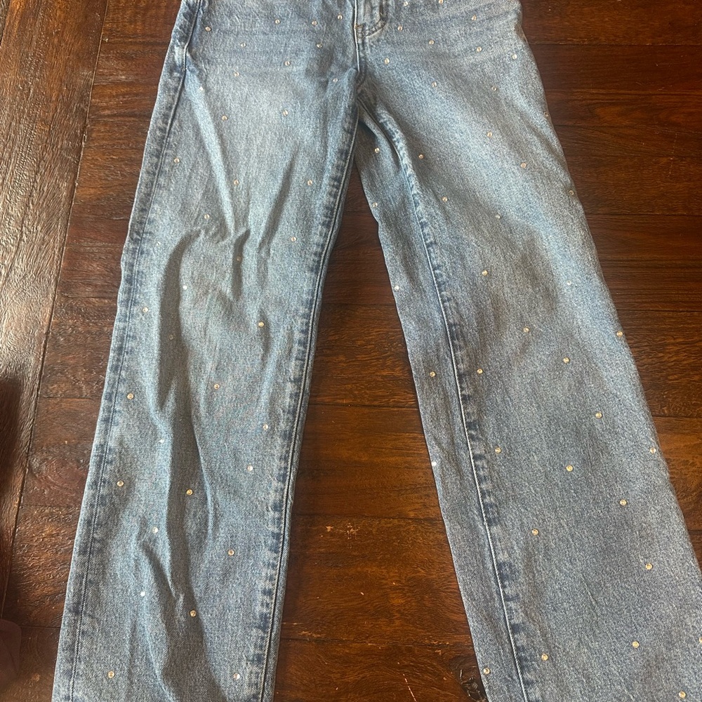 Women's Blue Jeans with Embellishments